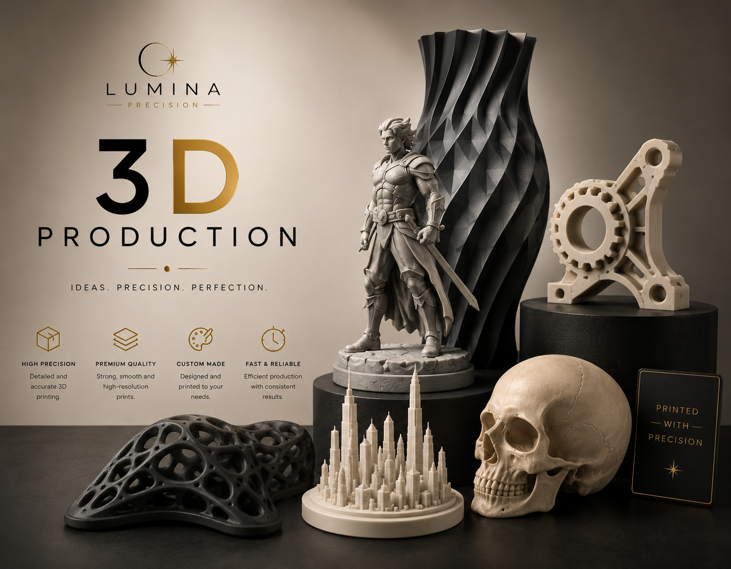 Detailed 3D printed figure